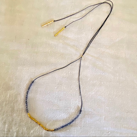 Gorjana Adjustable Iolite Convertible Choker Necklace Focus - Picture 4 of 11